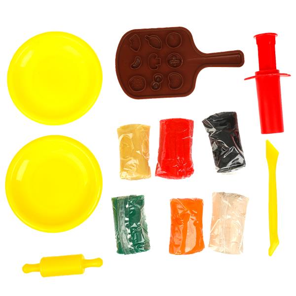 Набор с тестом для лепки и формочек пицца, 24 см МУЛЬТИ АРТ в кор.8шт