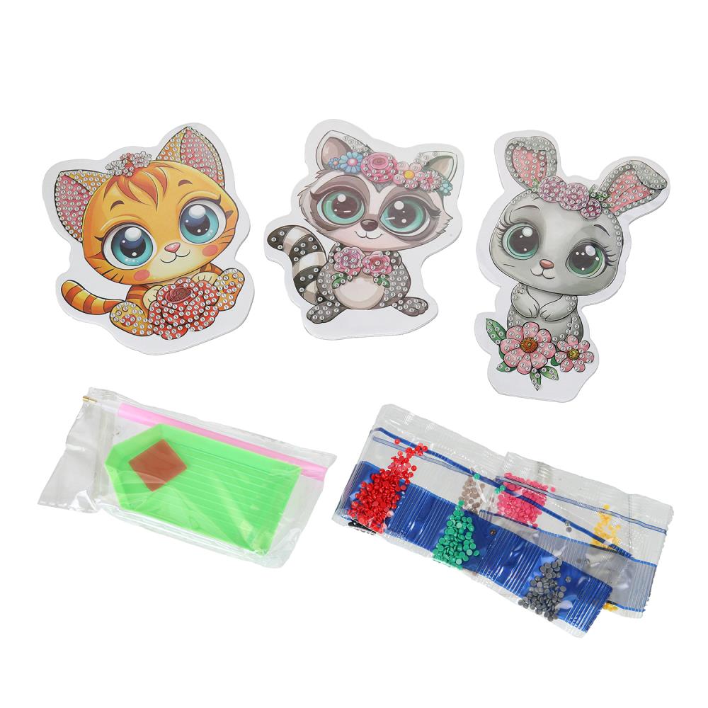 Алмазная мозаика фигурная на подставке 10*15 см любимые питомцы МУЛЬТИ АРТ в кор.100шт