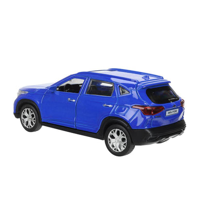 Машина металл KIA seltos длина 12 см, двери.,инерция, темно-синий, кор. Технопарк в кор.2*36шт