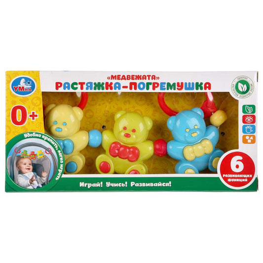Погремушка-растяжка медвежата "Умка" в русс. кор. в кор.2*60шт