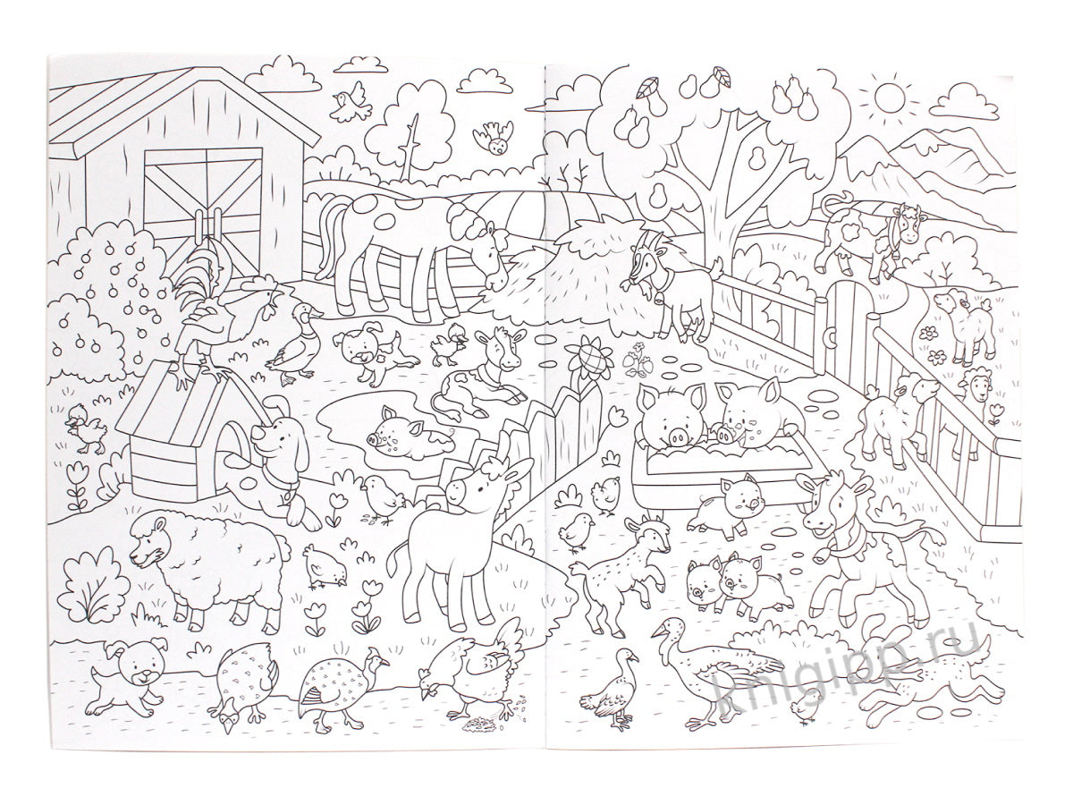 РАСКРАСКА-ВИММЕЛЬБУХ. ДОМАШНИЕ ЖИВОТНЫЕ