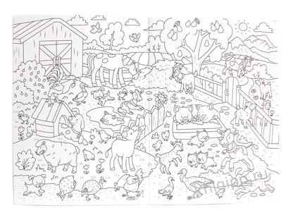 РАСКРАСКА-ВИММЕЛЬБУХ. ДОМАШНИЕ ЖИВОТНЫЕ