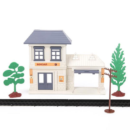 Железная дорога на бат. красная стрела свет, длина 251см, кор.41,5*25*4,3см ТЕХНОДРАЙВ в кор.2*24шт