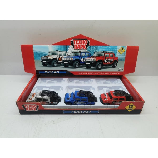 2330659-R Машина металл ПИКАП, 11 см., инерц., в асс., дисп. Технопарк уп-12шт в кор.2*12уп