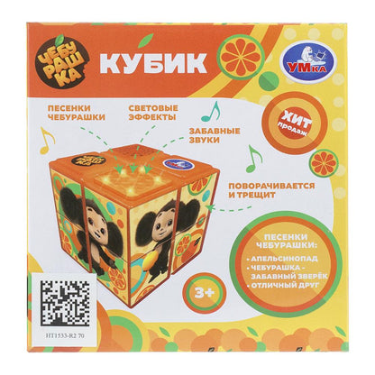 Кубик-рубика Чебурашка 10+ песен и звуков ЧЕБУРАШКА в кор. Умка в кор.72шт