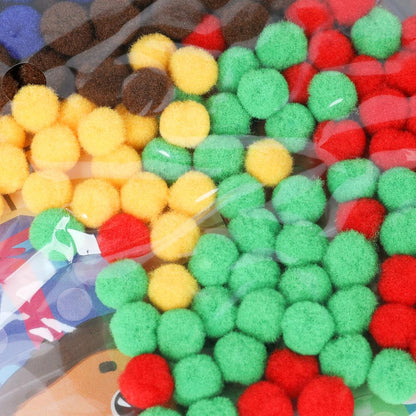 Аппликация помпонами 17*23 см Чебурашка МУЛЬТИ АРТ в кор.100шт