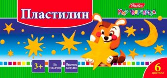 Пластилин 6цв 120г со стеком Ушастики,KPn_06880