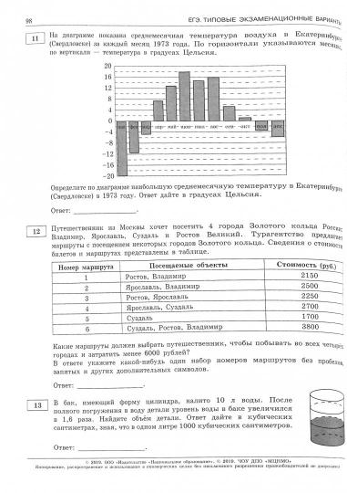 ЕГЭ-2021. Математика. Базовый уровень: типовые экзаменационные варианты: 30 вариантов