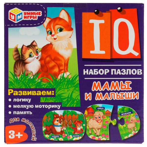 Mamans et petites filles. Набор IQ-пазлов для малышей. 120х120х120 mm. Умные игры в кор.20шт