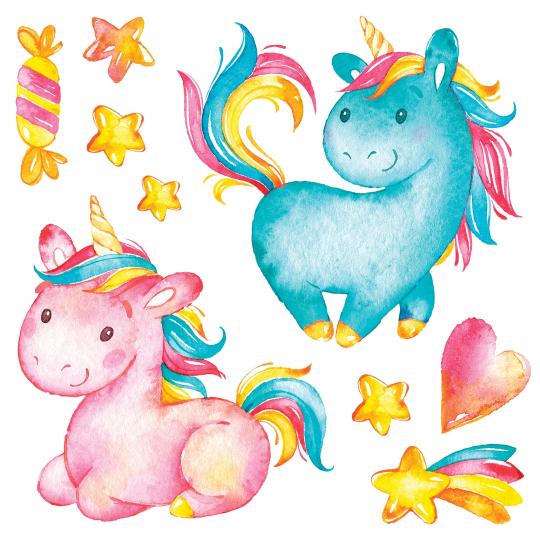 Наклейки декоративные Дрофа-Медиа Малыши-единороги (30х30 см)