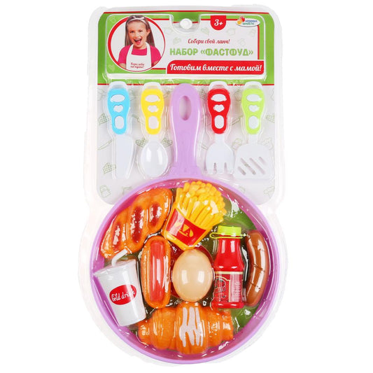 Набор фаст-фуд в пласт. ТМ "ИГРАЕМ ВМЕСТЕ" в кор.2*48шт