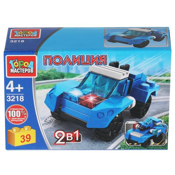 Конструктор полицейская машина 2в1, 39 дет. Город мастеров в кор.80шт
