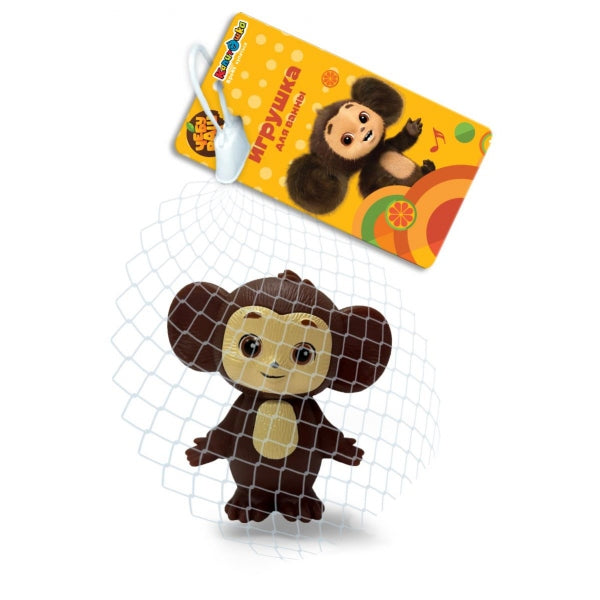 Игрушка пластизоль для ванны Чебурашка в сетке КАПИТОШКА в кор.2*144шт