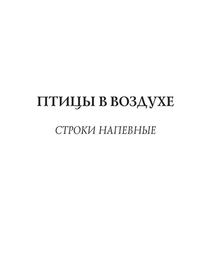 Птицы в воздухе
