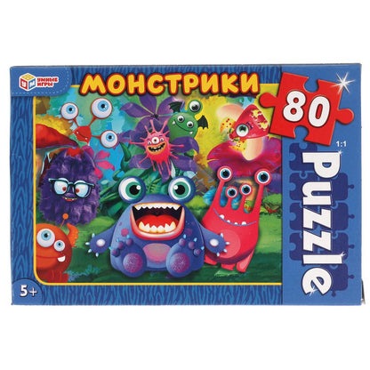 Monstres. пазлы классические в коробке. пазл 80 détails. Jeux gratuits Tous les jeux 16шт в кор8уп