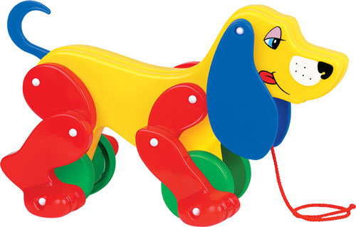 Каталка на веревочке собака "Боби" 30х13х19 см