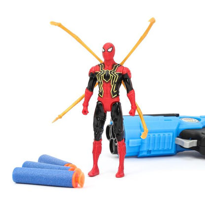 Бластер ЧЕЛОВЕК-ПАУК мягкие пули, фигурка, блист.29*19*4 см - в кор.2*84шт