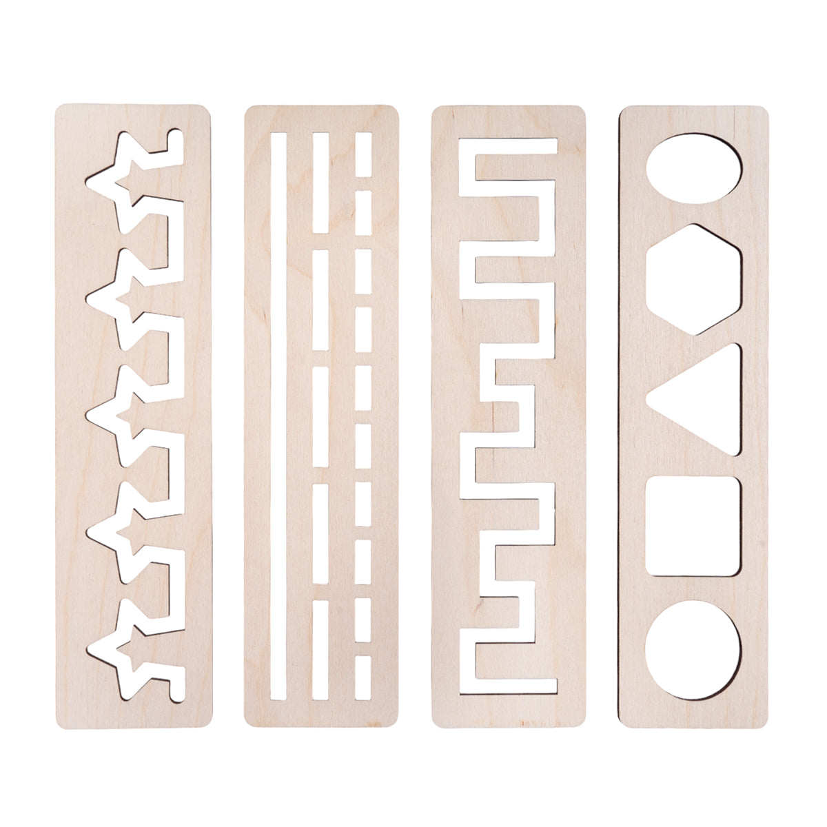 Игра развивающая деревянная "Магические линейки" (трафареты)