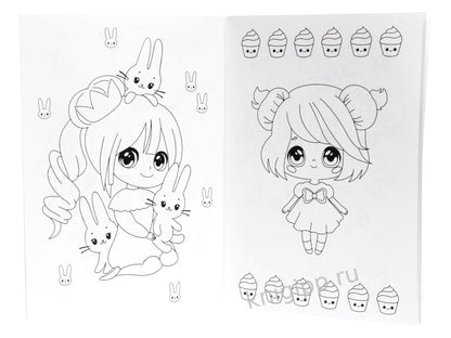 РАСКРАСКА А4 эконом. МИЛАШКИ