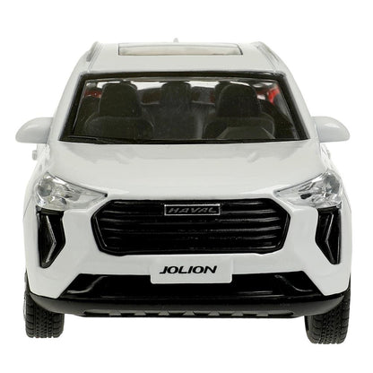 Машина metal haval jolion 12 см, двери, багажник, белый, кор. Технопарк в кор.2*36шт
