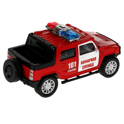 1911C139-R336120 Машина металл ВНЕДОРОЖНИК ПОЖАРНАЯ МАШИНА, 11 см, инерц., кор. Технопарк в кор.2*12