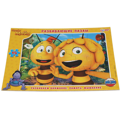 309782 Пчелка Майя. Пазлы в рамке (15 дет.) Умные игры в кор.50шт