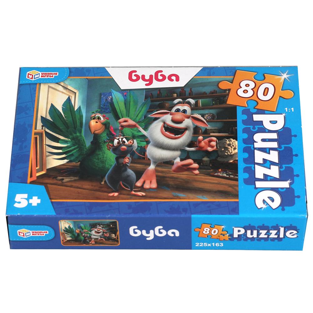 Буба. Пазлы классические в коробке. Пазл 80 деталей. Умные игры в уп.16шт в кор.8уп