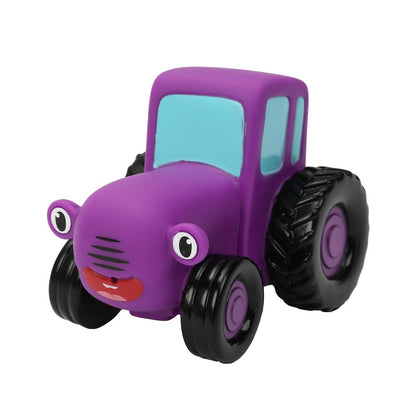 Игрушка пластизоль для ванны СИНИЙ ТРАКТОР 10 см, 1шт, сетка фиолетовая КАПИТОШКА в кор.50шт