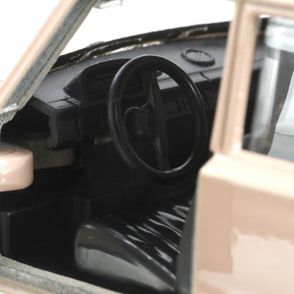 Машина металл ваз-2102 12 см, двери, багажник, инер,бежевый, кор. Технопарк в кор.2*36шт