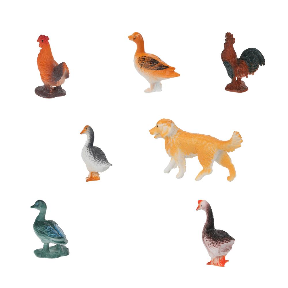 Jeu en plastique pour la maison 7 pièces. dans le paquet. Рассказы о животных в кор.2*72наб