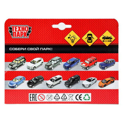 Машина металл светзвук MITSUBISHI pajero 4wd турбо,14,5 см, двери, инерция Технопарк в кор.2*24шт