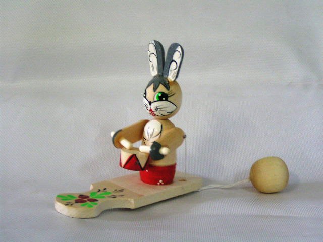 Богородская игрушка "Заяц барабанщик" Р-45/908 (РНИ) /10 (Новый год)