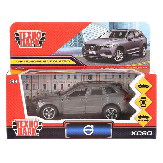 Machine métallique "volvo xc60 r-desing" 12 cm, ouverte. двери, инерц., серый в кор. Parc technologique dans le cor.2*36шт