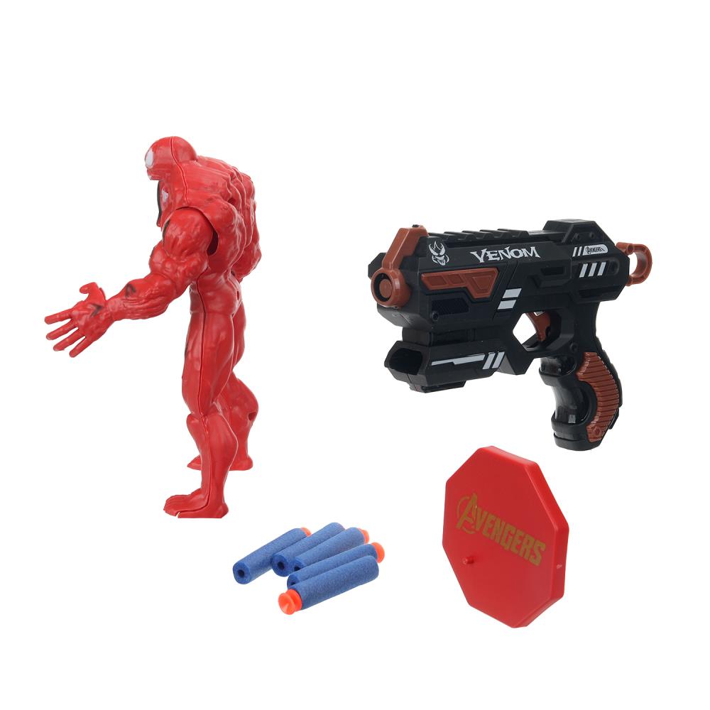 Бластер с мягкими пулями, фигурка, мстители, блистер 39*5,5*28см - в кор.2*32шт