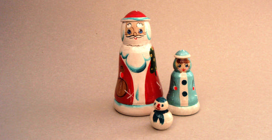 Матрешка "Дед Мороз" 3 в 1 Р-45/931 (РНИ) (Новый год)