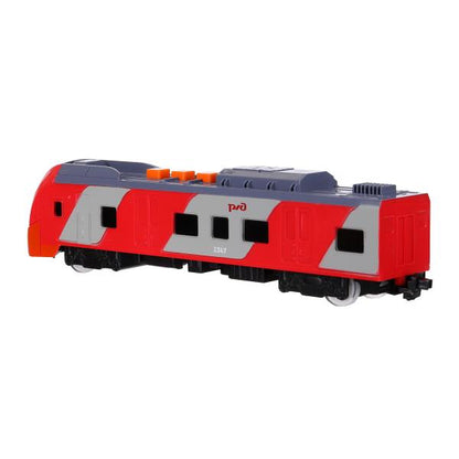 Модель пластик свет-звук РЖД ЭЛЕКТРОПОЕЗД "ЛАСТОЧКА" 20 см, кор. Технопарк в кор.48шт