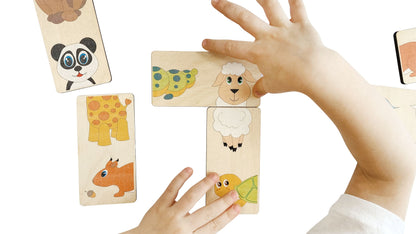 00771 Домино деревянное "Веселая змейка"