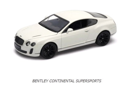 Machine en métal 1:24 bentley continental supersports, en couleur, 4*6 pouces