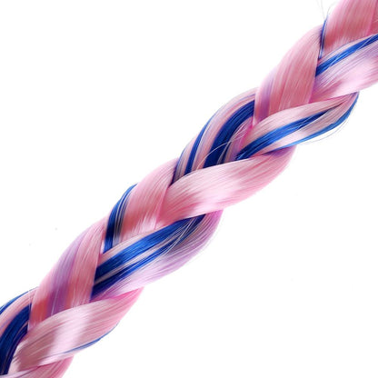 Аксесс д/девочек ЭНЧЕНТИМАЛС резинка с косой (розовый/фиолет./голубой) МИЛАЯ ЛЕДИ уп-10шт в кор.50уп