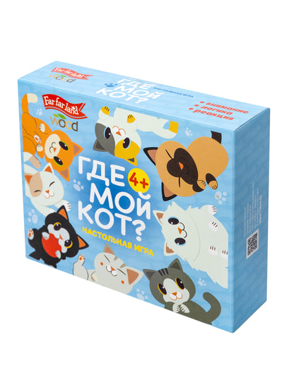 Игра настольная деревянная "Где мой кот?" Terre lointaine Bois