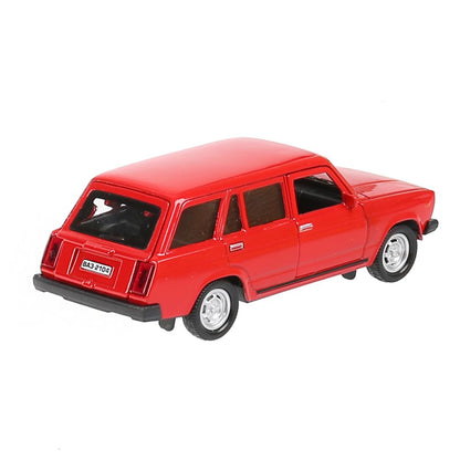 Машина металл ВАЗ-2104 ЖИГУЛИ длина 12 см, двери, багажник, инерц,красный, кор. Технопарк в кор.2*36шт