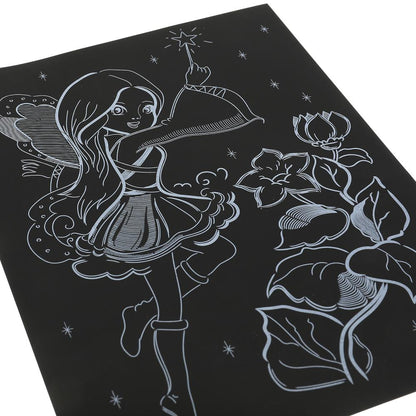 Гравюра 18*24 см фея, серебряная МУЛЬТИ АРТ в кор.120шт