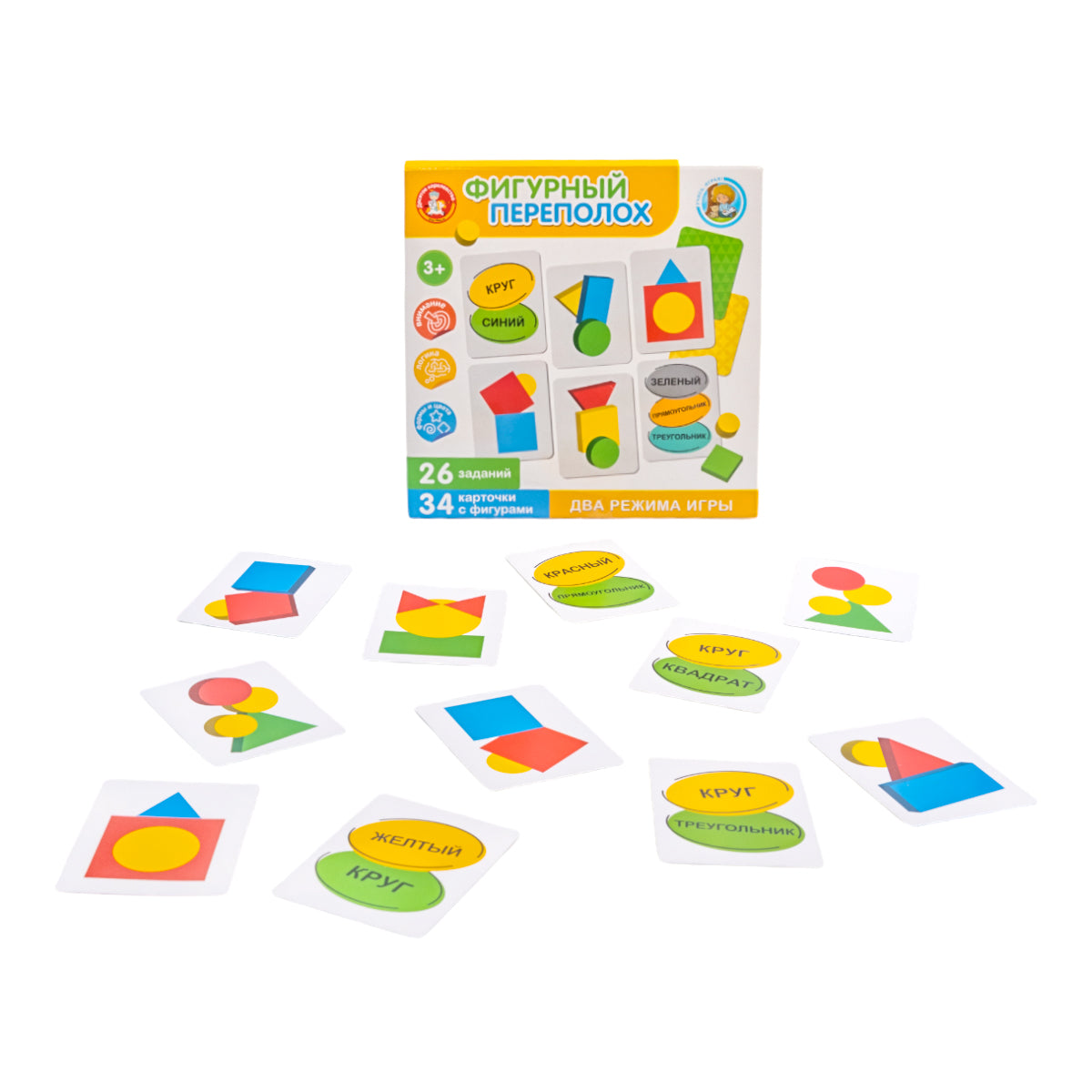 Игра обучающая "Фигурный переполох" серия Учись, играя
