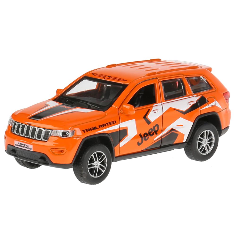 Машина металл "jeep grand cherokee спорт" 12см, инерц., оранжевый в кор. Технопарк в кор.2*36шт