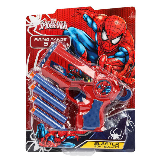 Бластер Человек-Паук, мягкие пули, блистер 19*25*3,5см - в кор.2*84шт