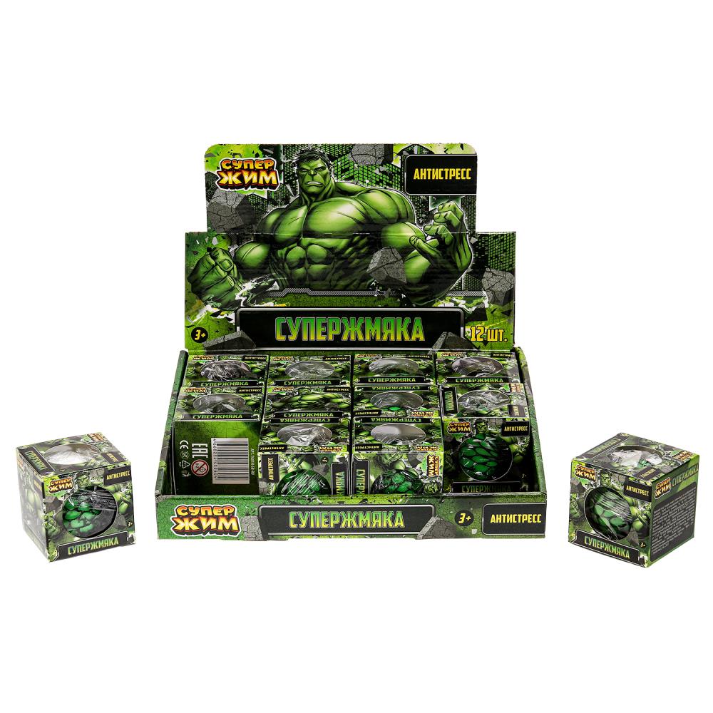 Игрушка жмяка мяч в сетке 6см, цвет в сборе, свет 12шт Супер Жим уп-12шт в кор.6уп