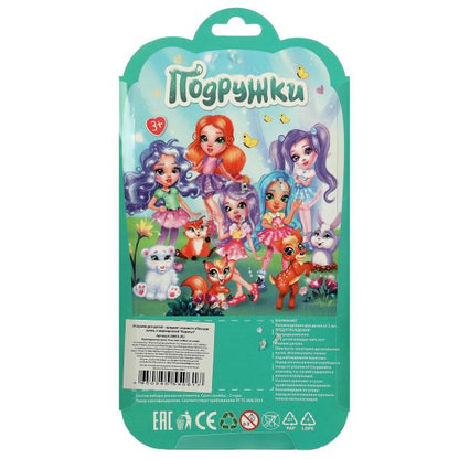 Кукла 15 см подружки, ноги сгиб, индюк, блист КАРАПУЗ в кор.2*72шт