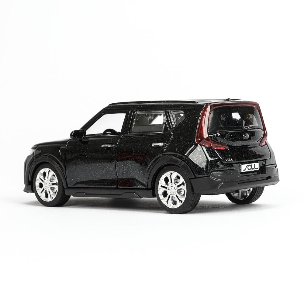 Машина металл KIA soul длина 12 см, double, багаж., инерц, черный, кор. Parc technologique dans le cor.2*36шт