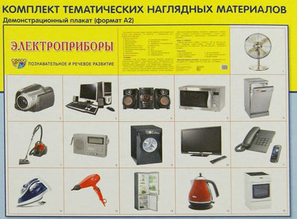 Демонстрационные картинки СУПЕР Электроприборы.16 демонстр.картинок с текстом. (Сфера картинок)