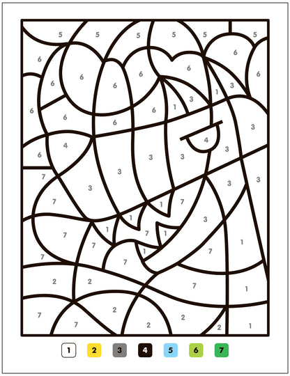 Раскраски по номерам. В лесу